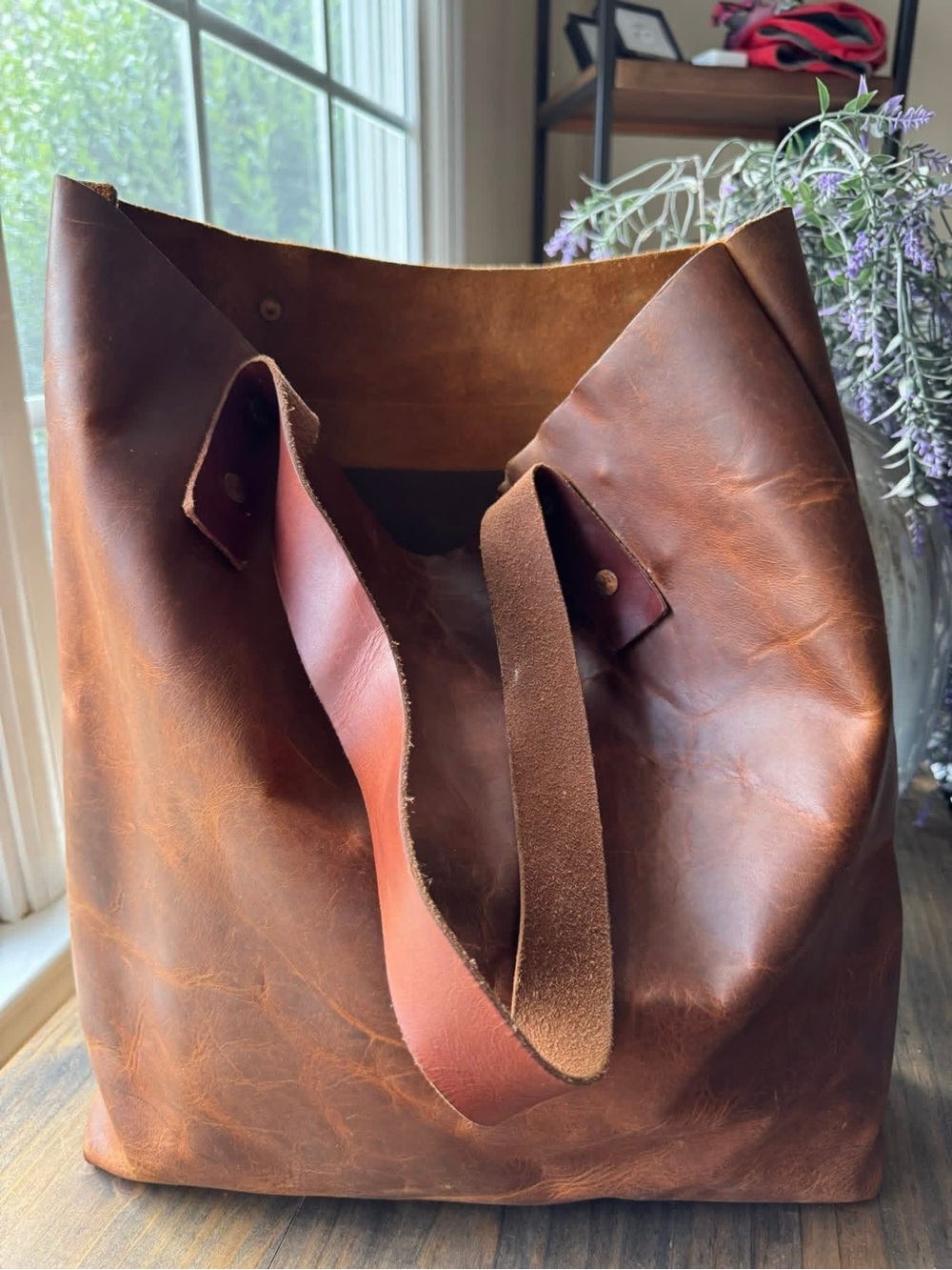 Brown Leather Tote Bag ~ Classic Everyday Carry
